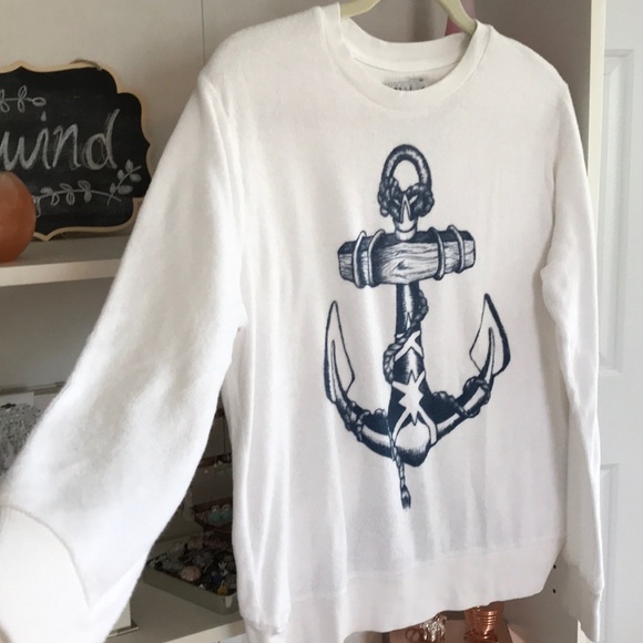 291 Anchor Cross Back Terry Pullover - Picture 4 of 9